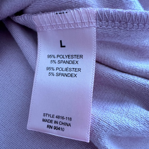 Juicy Couture Loungewear Amethyst Velour Long Sleeve Top & Wide Pants sz large - Picture 12 of 13